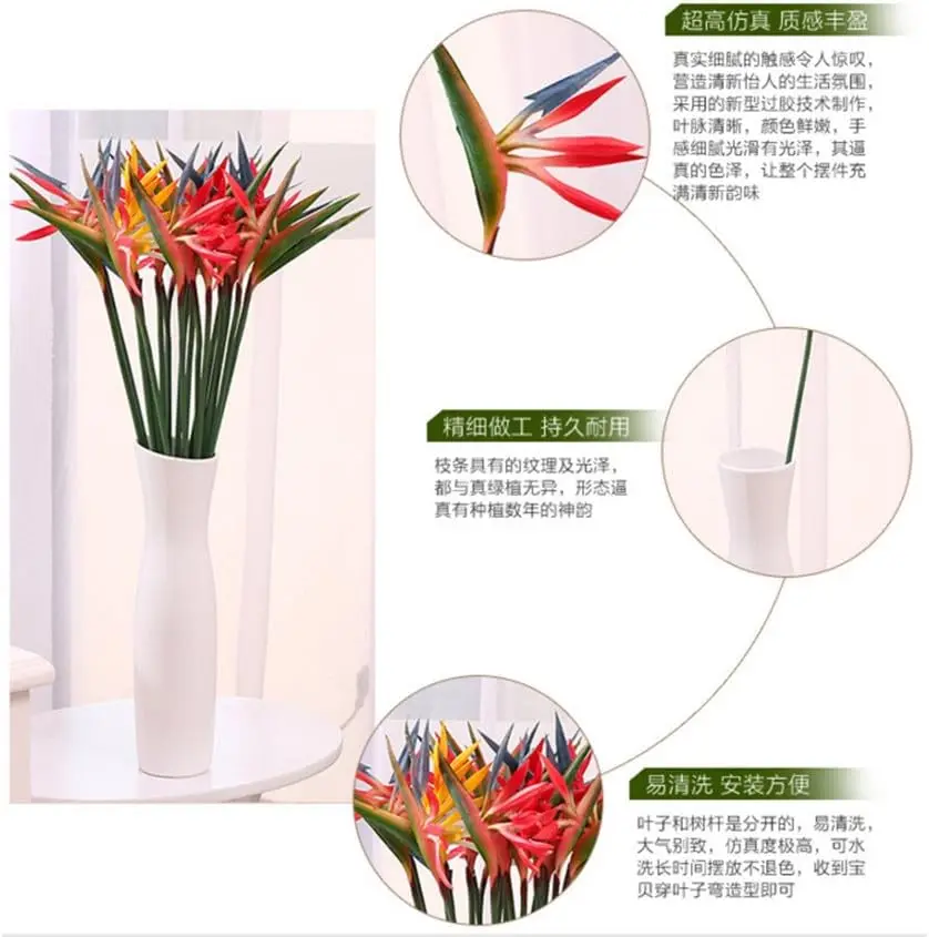 8PCS Artificial Flowers Streli - đánh giá và giá Bird Paradise Strelitzia